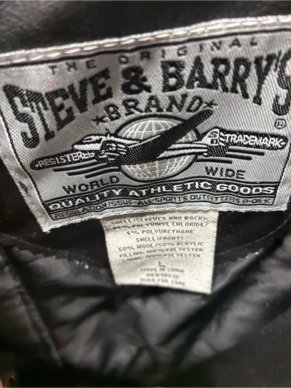 Steve & Barry's Black and Red Carnegie Mellon Varsity Bomber Jacket